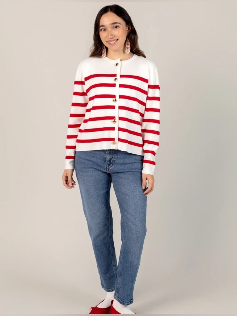 NWT Smash + Tess x Jillian Harris The Rosalie Cardigan in Cherry Size M/L